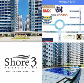 Near MOA Manila Bay Airport via NAIAX Balcony Netflix WiFi SHORE#3 Residences